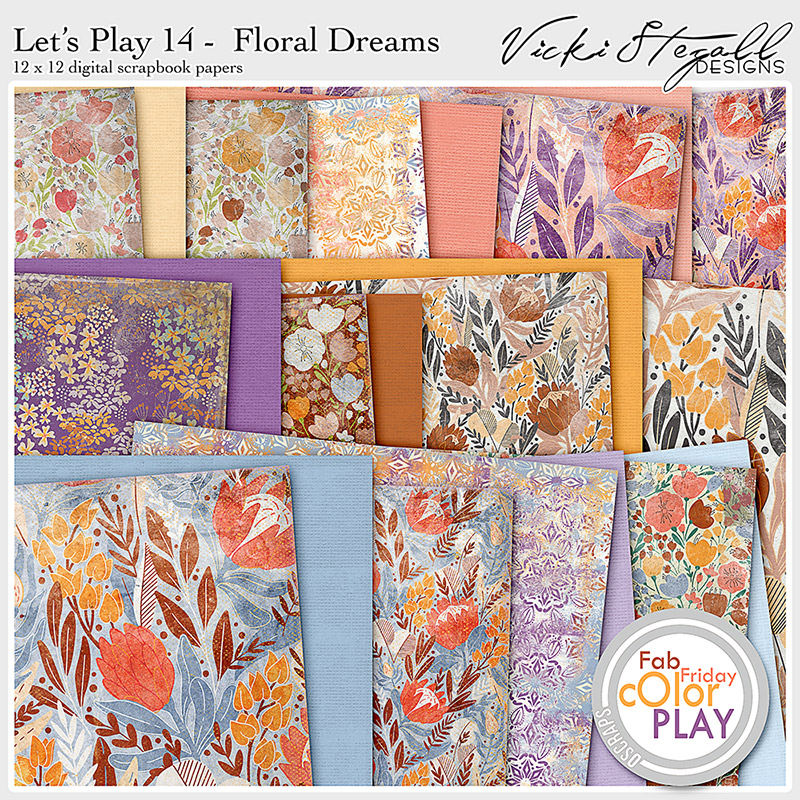 Lets Play 14 Floral Dreams Paper Pack