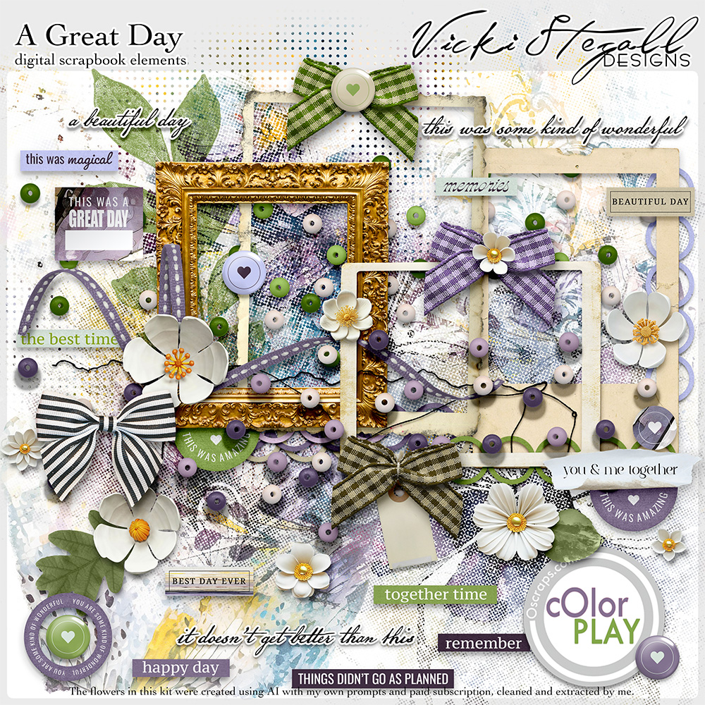 A Great Day Digiscrap Elements by Vicki Stegall