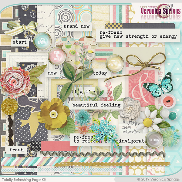 Totally Refreshing Page Kit FWP by Veronica Spriggs Totally Refreshing Page Kit FWP by Veronica Spriggs
