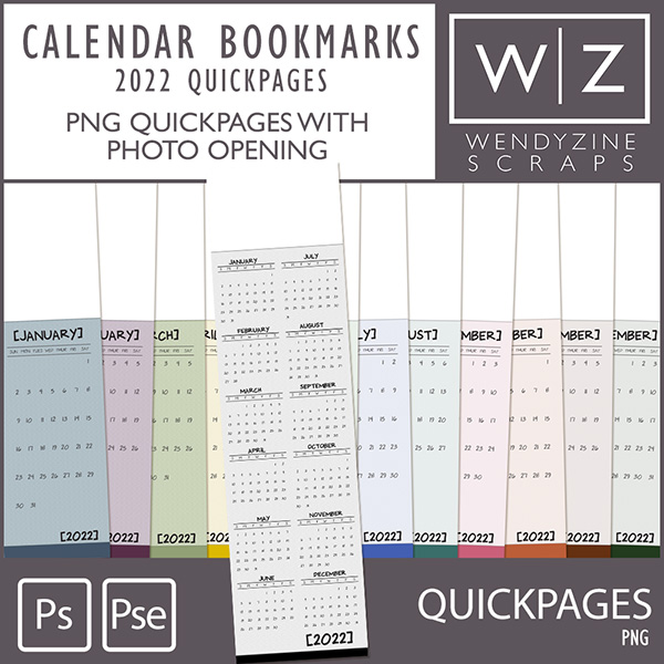 QUICKPAGES: 2022 Calendar Bookmarks