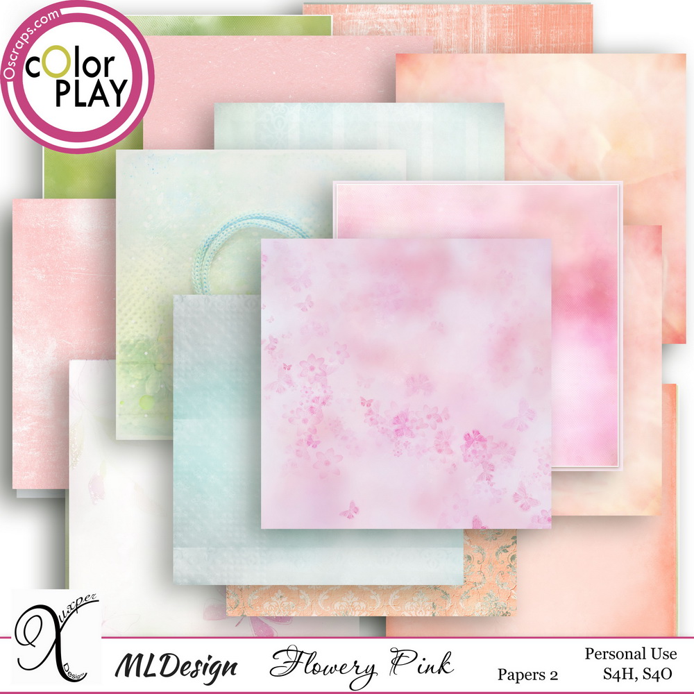 Flowery Pink Papers 2