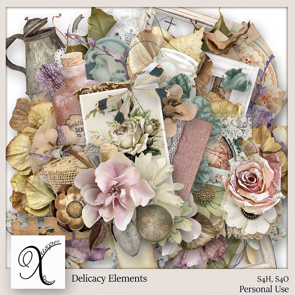 My Crafty Story Digital Scrapbooking Kit Digital Scrapbook Kit Papers and  Elements personal Use S4H/S4O 