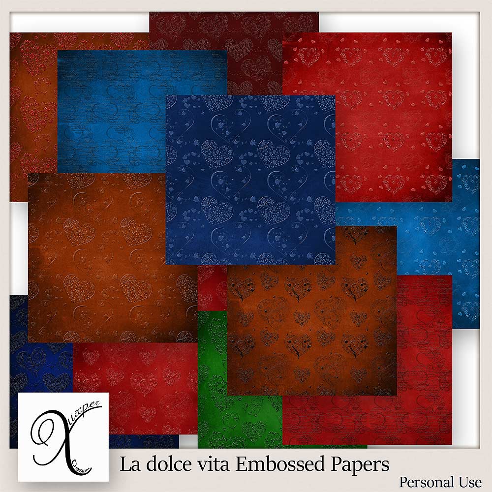 La Dolce Vita Embossed Papers