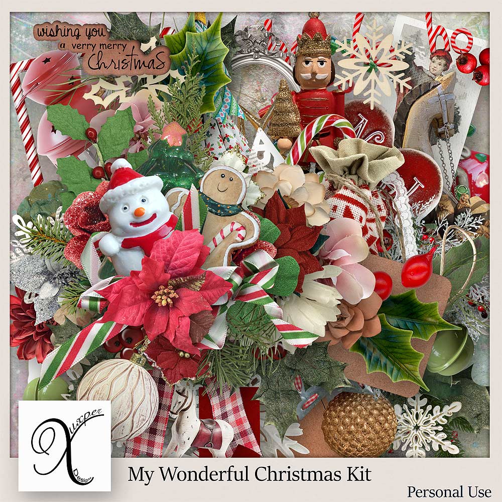 CHRISTMAS ELF SCRAPBOOK PAPER 12 X 12 Graphic by UNICORNO DIGITAL