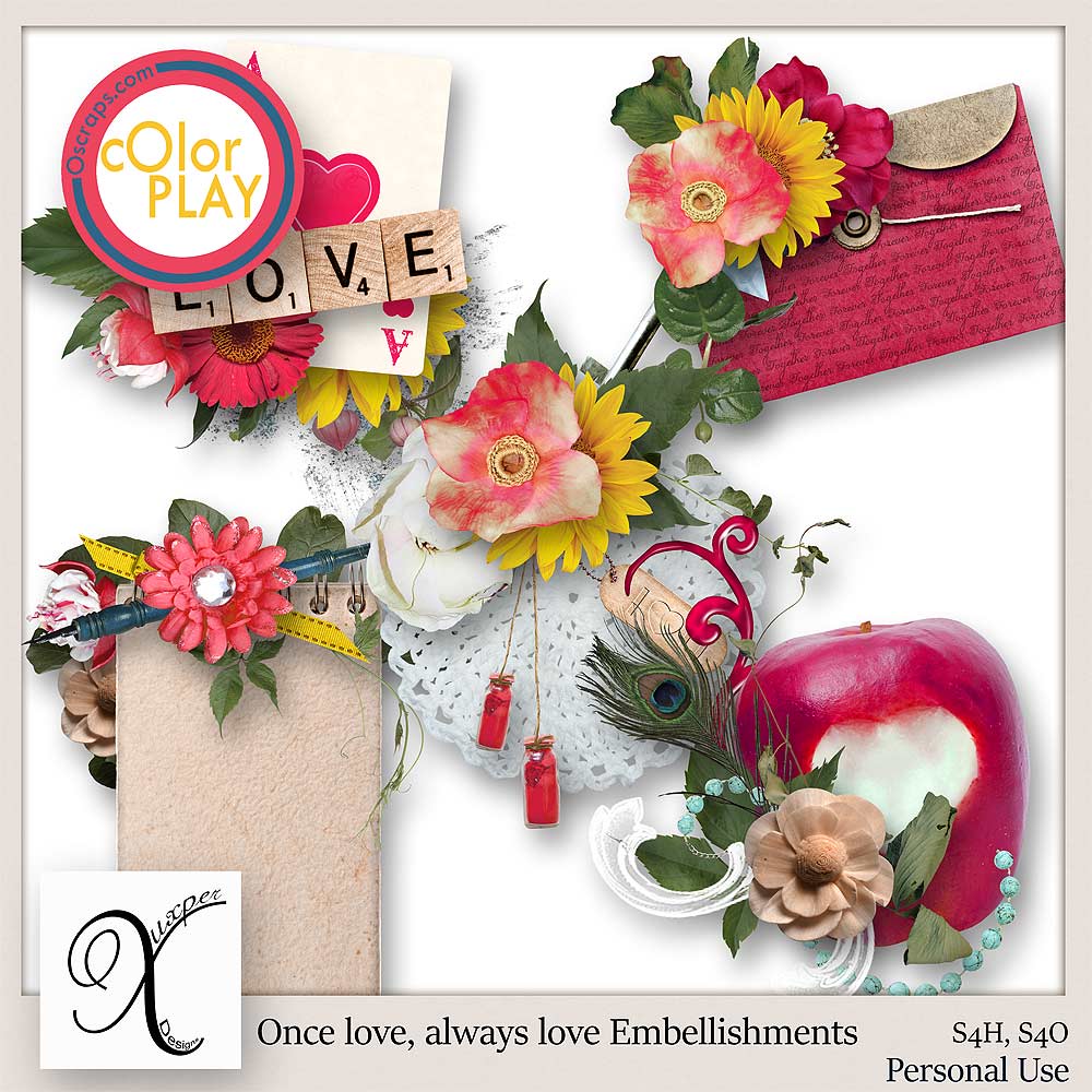 Once love Always love Embellishments