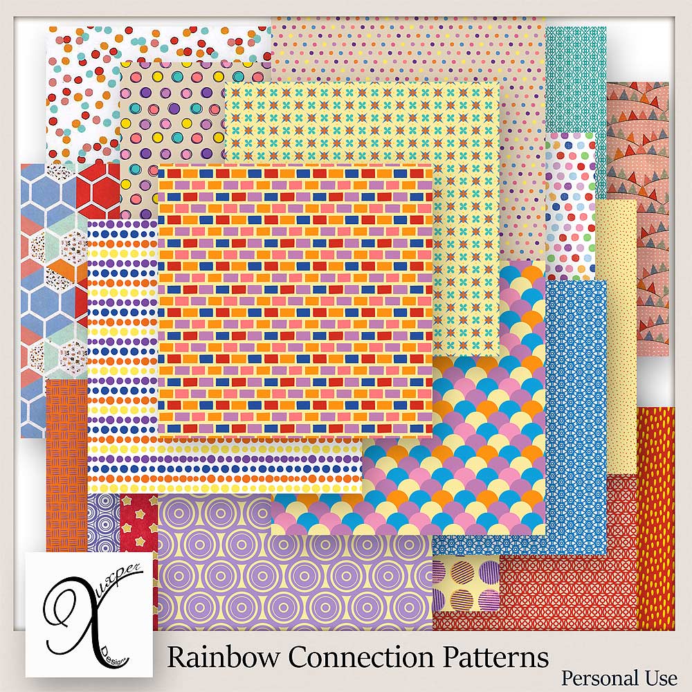 Rainbow Connection Pattern Papers