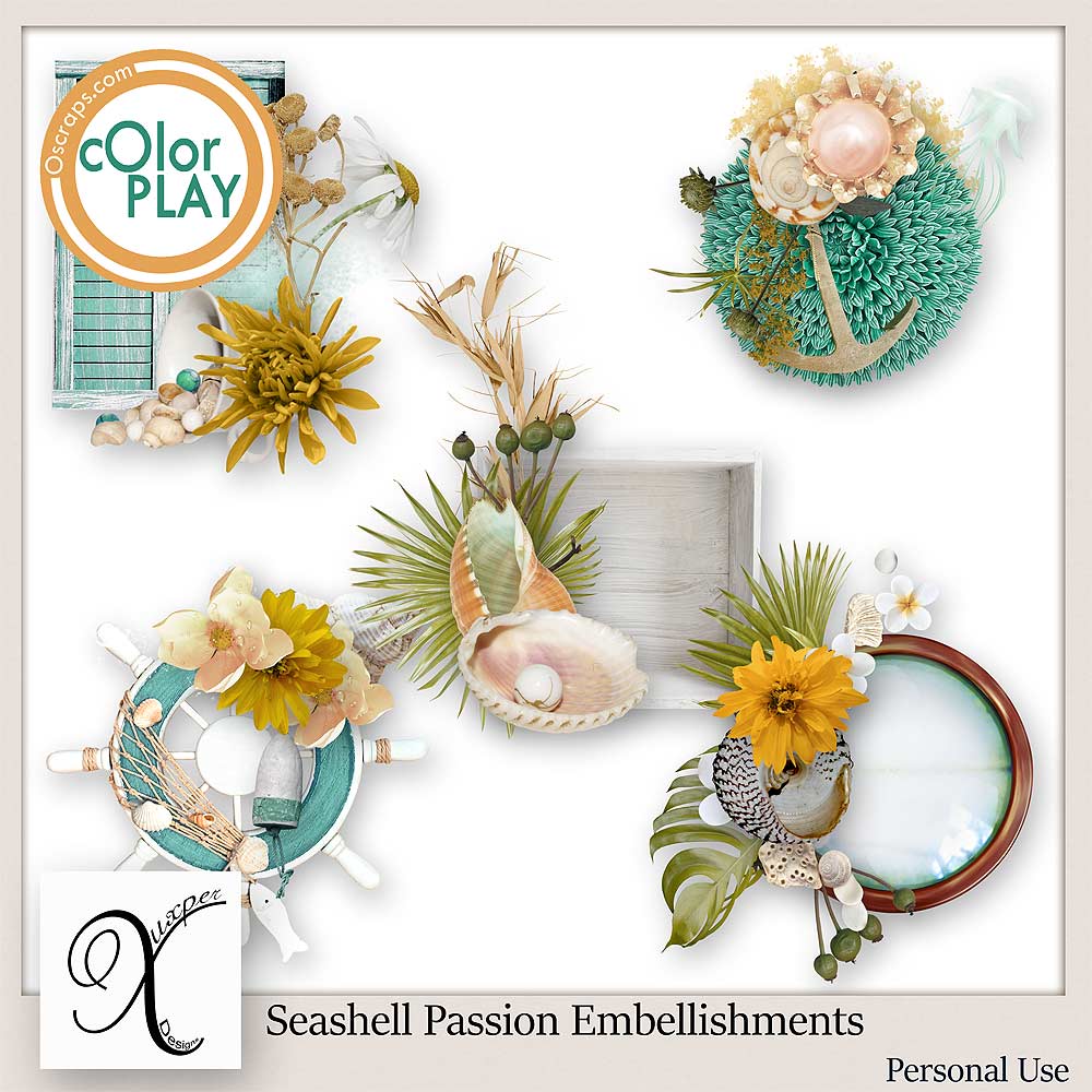 Seashell Passion Embellishments