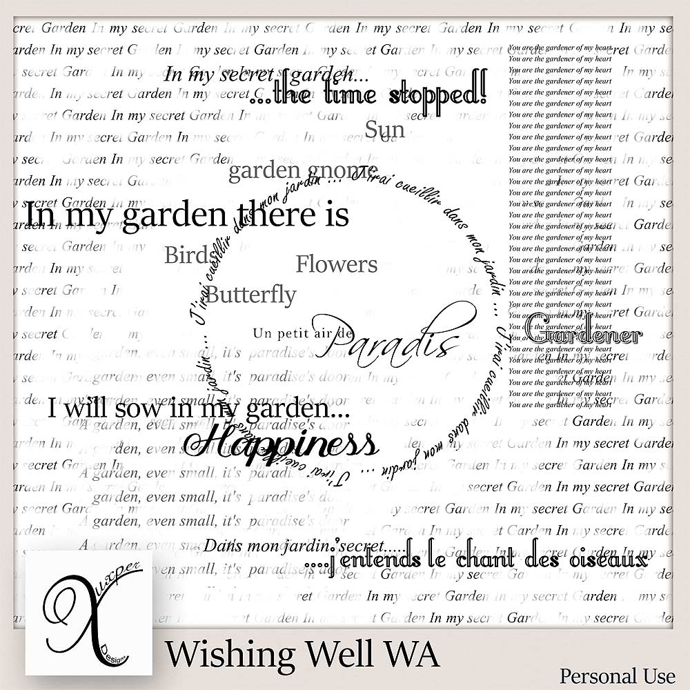 Wishing Well Word Art