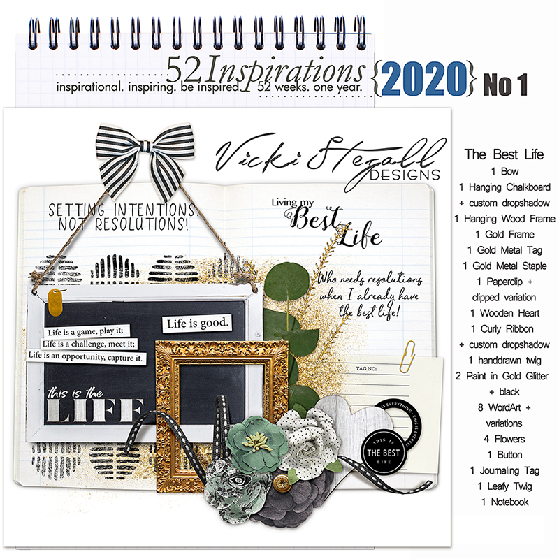 52 Inspirations 2020 No 01 The Best Life Elements by Vicki Stegall