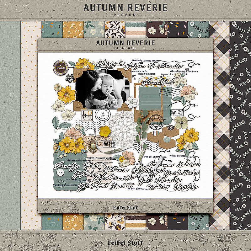 Autumn Reverie Digital Scrapbook Kit by FeiFei Stuff