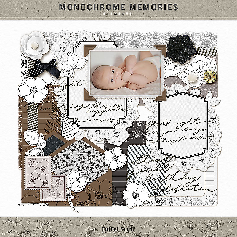 Monochrome Memories Element Pack by FeiFei Stuff 
