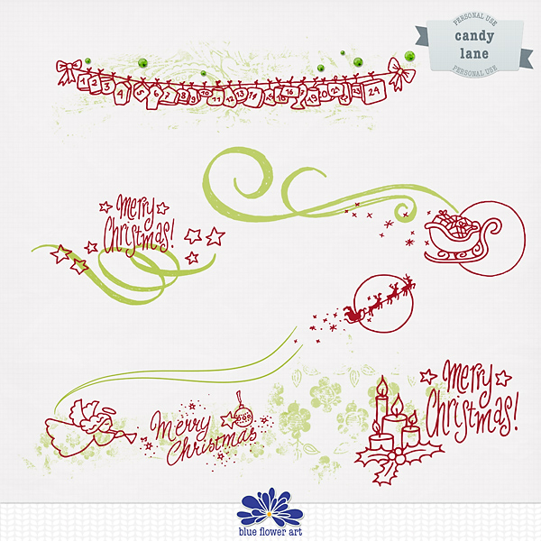 Candy Lane Doodled Wordart Candy Lane Doodled Wordart