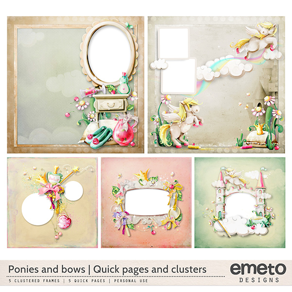 Ponies and bows - Quick pages and clusters