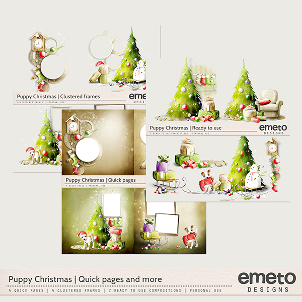 Puppy Christmas - Quick pages, clustered frames and more