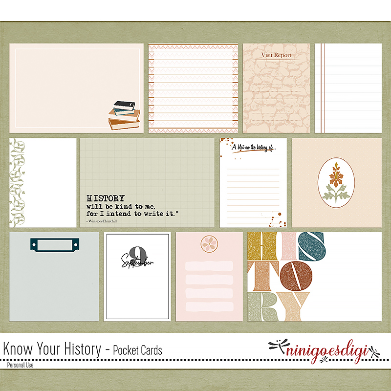Know Your History Pocket Cards by ninigoesdigi