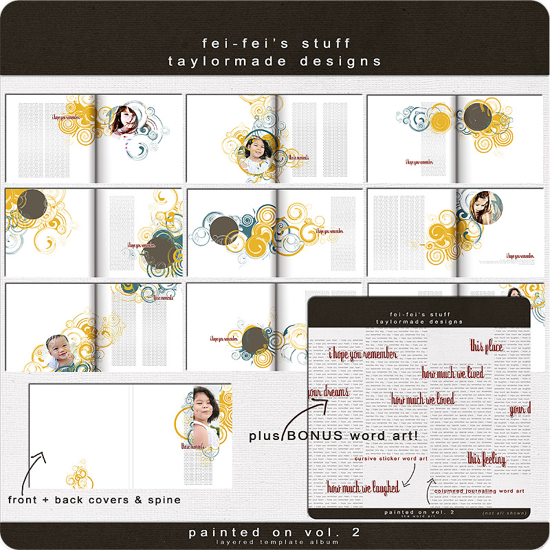 Painted On no 2 Layered Template Album