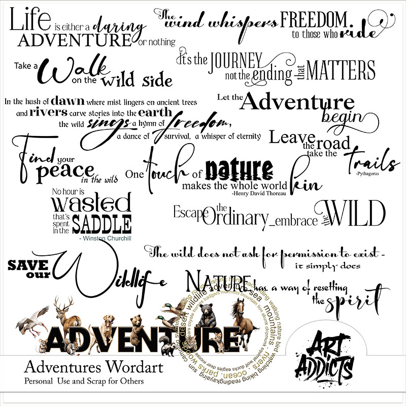Adventures Wordart