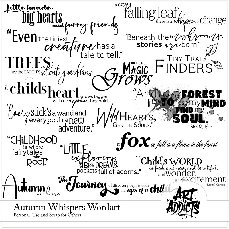 Autumn Whispers Wordart