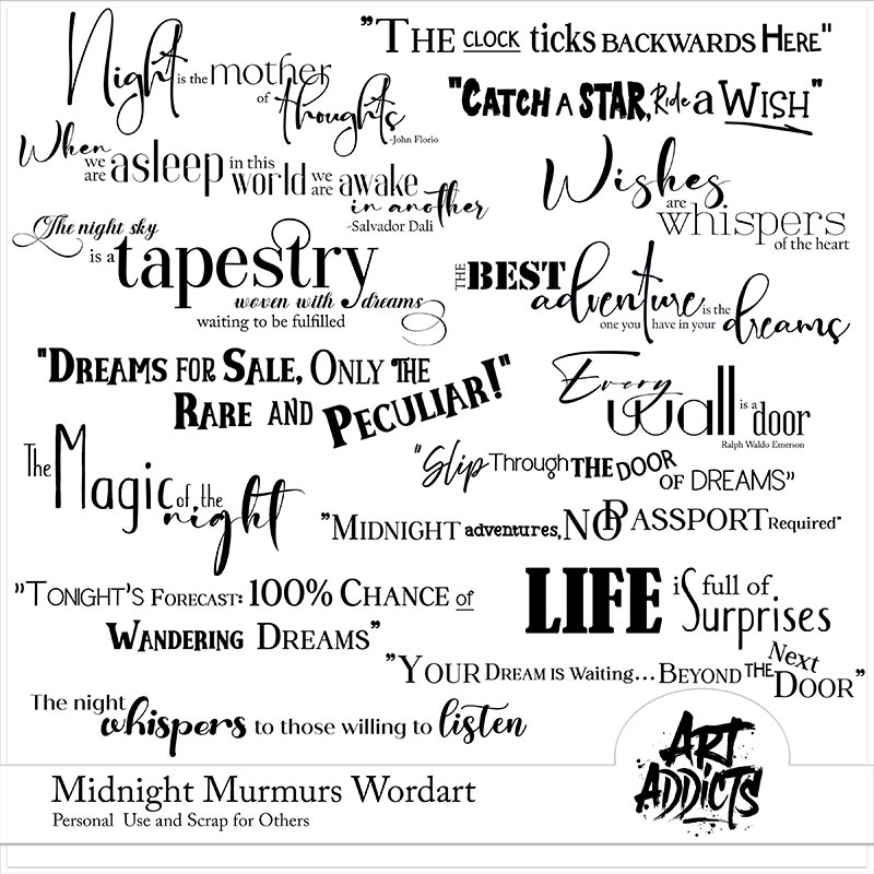 Midnight Murmurs Wordart