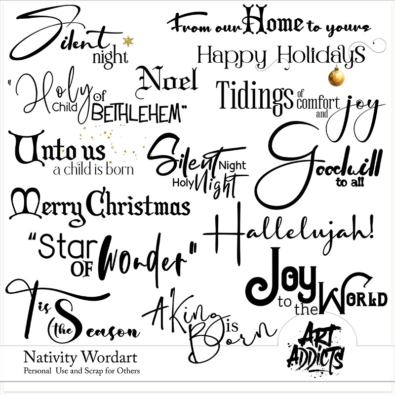 Nativity Wordart
