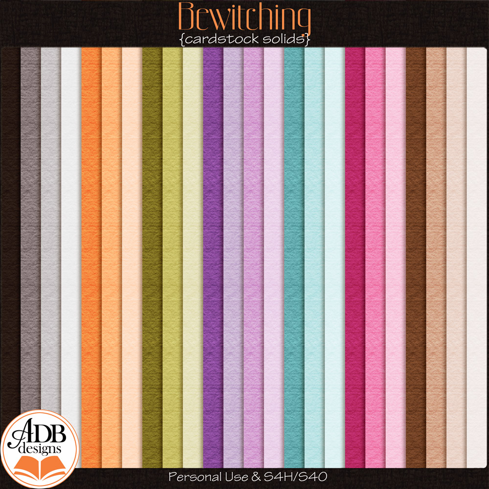 Bewitching Cardstock Solid Papers by ADB Designs