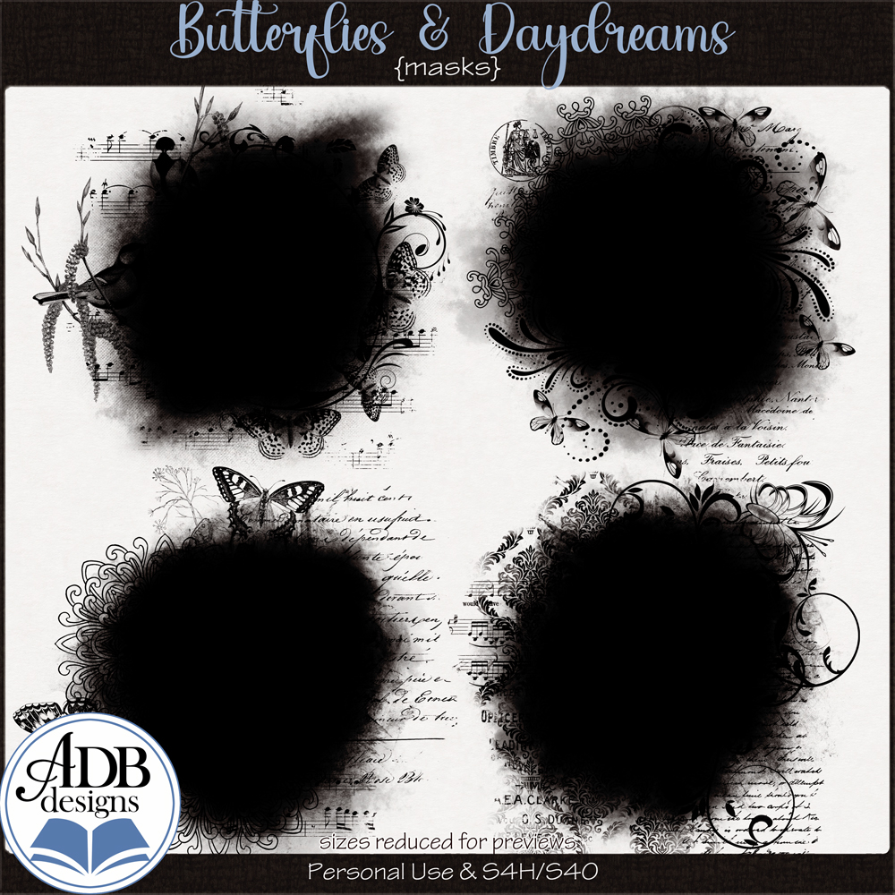 Butterflies & Daydreams Masks by ADB Designs