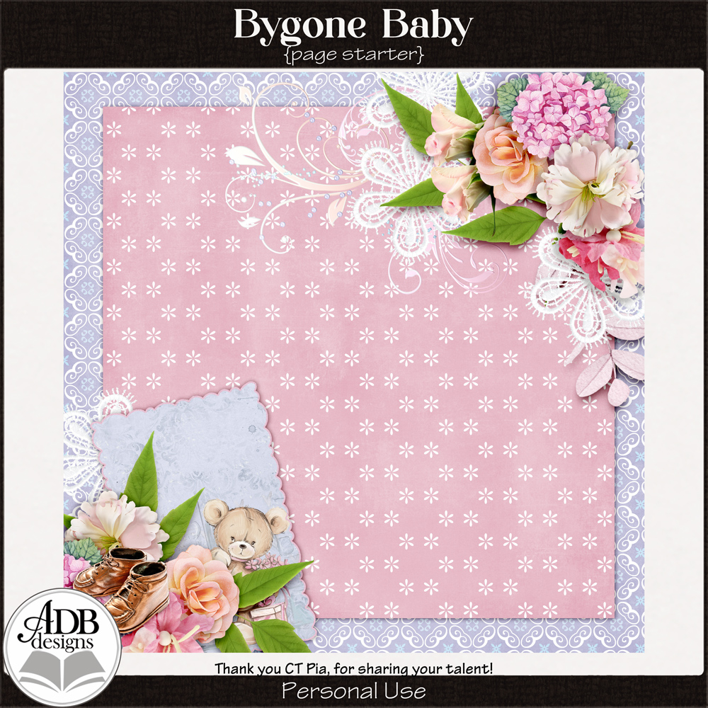 Bygone Baby Stacked Paper Gift 01 by ADB Designs