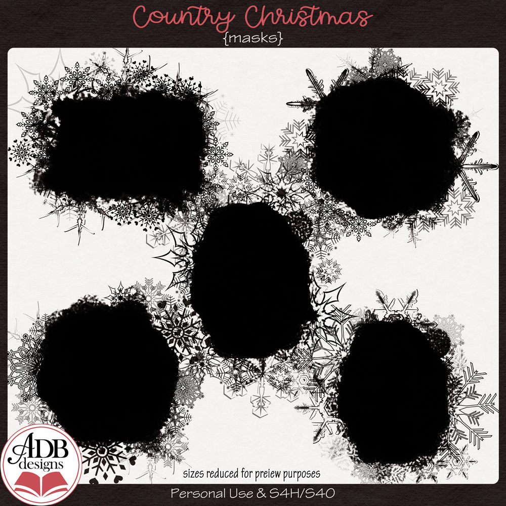 Country Christmas Masks by ADB Designs