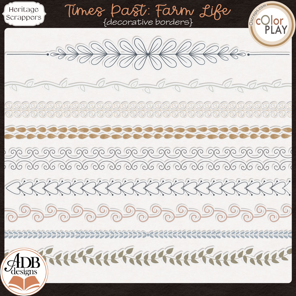 Times Past: Farm Life Borders by ADB Designs