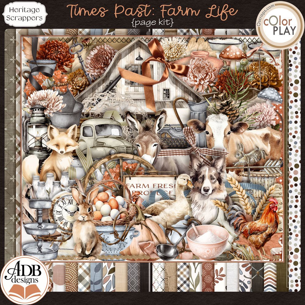Times Past: Farm Life Page Kit by ADB Designs