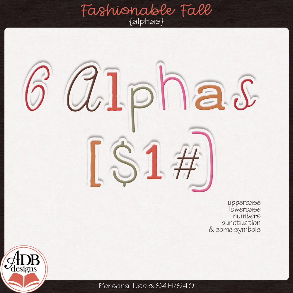 Fashionable Fall Alphas by ADB Designs