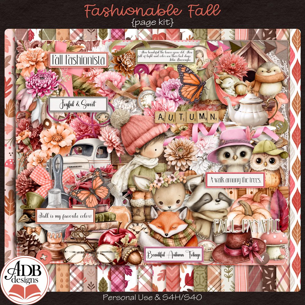 Fashionable Fall Page Kit by ADB Designs