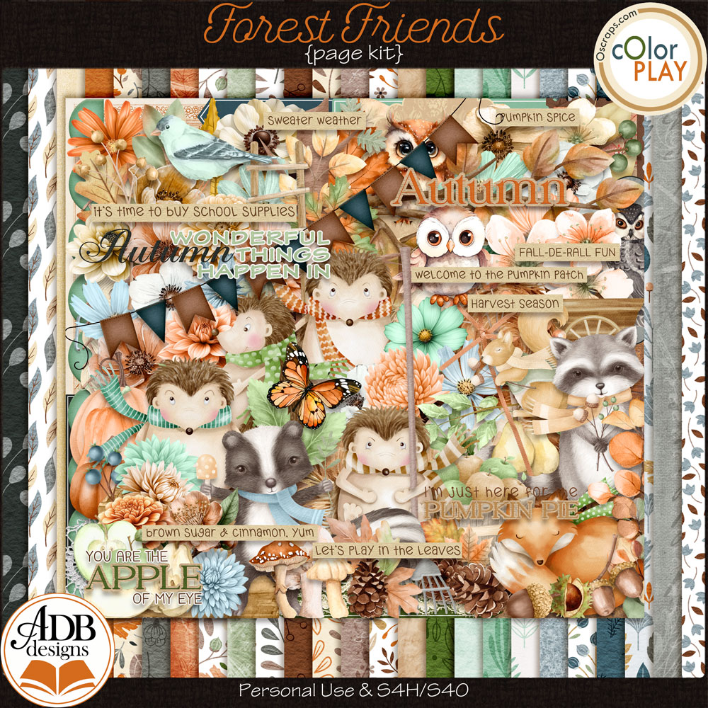 Forest Friends Page Kit by ADB Designs