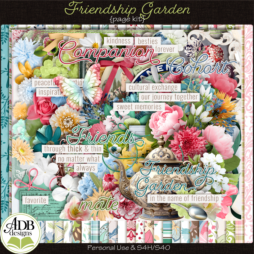 Friendship Garden Page Kit by ADB Designs