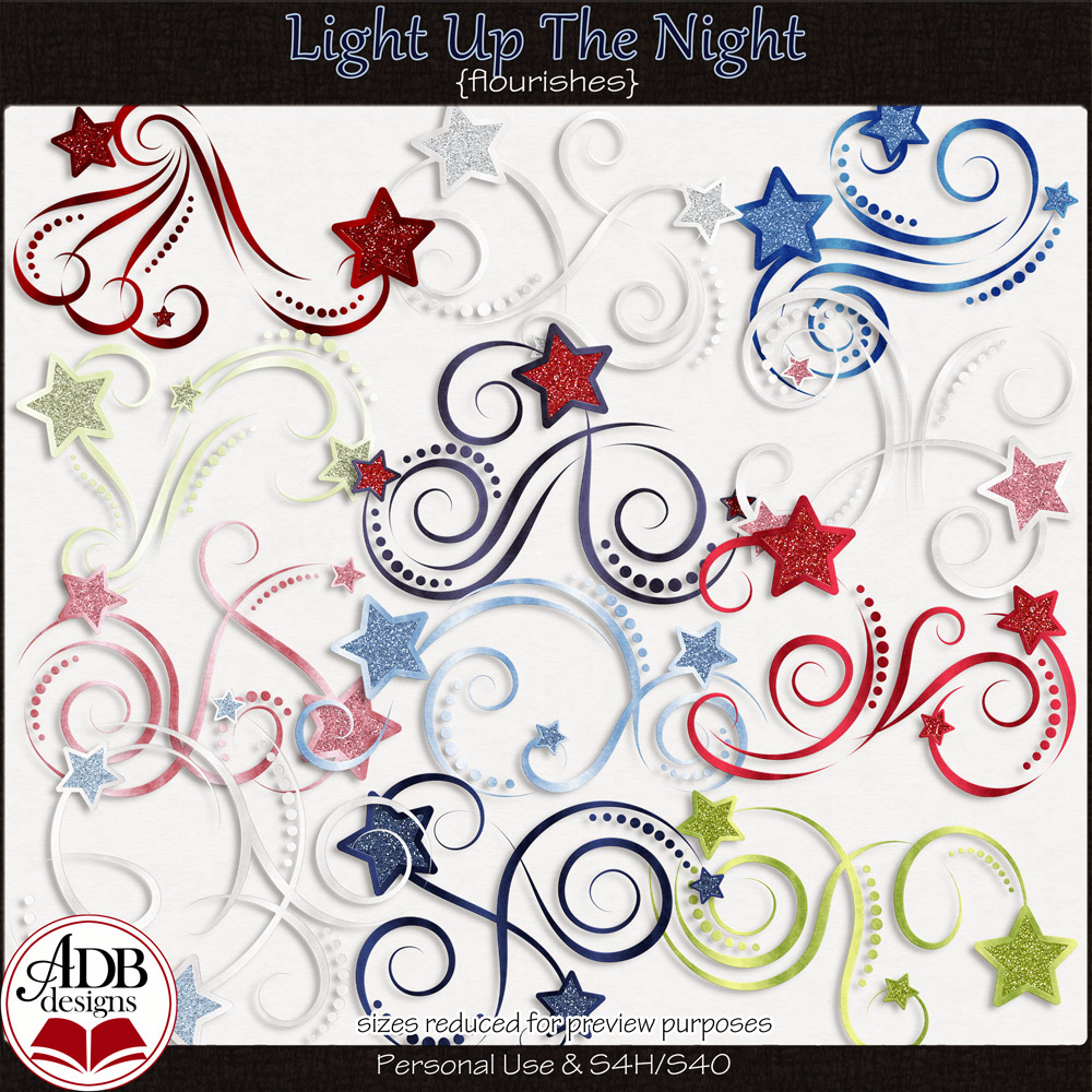 Light Up The Night Flourishes by ADB Designs