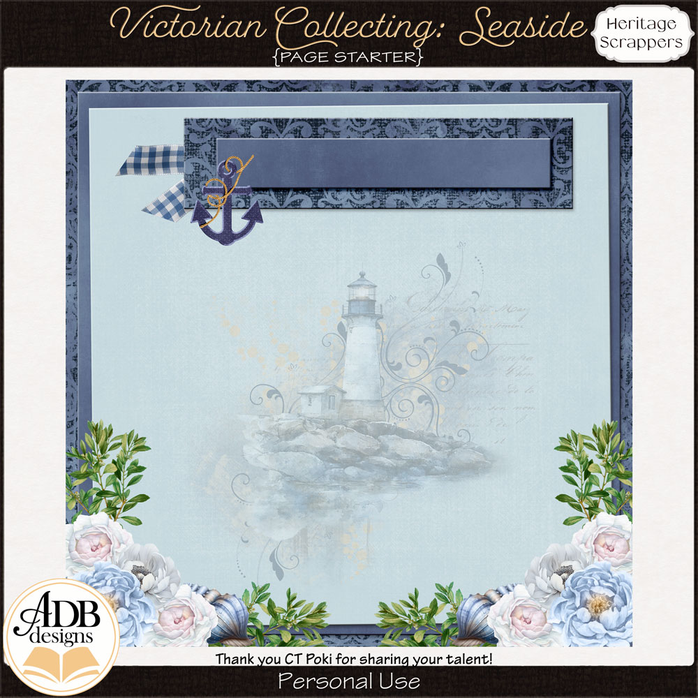 Victorian Collecting Seaside Stacked Paper Gift 06 by ADB Designs