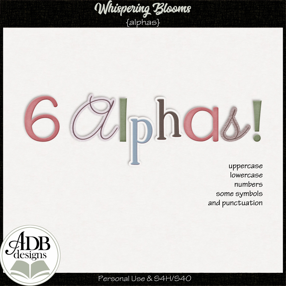 Whispering Blooms Alphas by ADB Designs