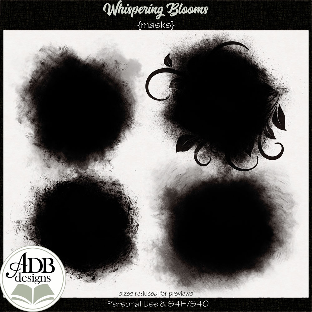Whispering Blooms Masks by ADB Designs