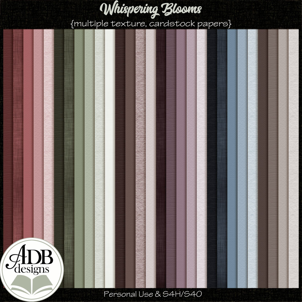 Whispering Blooms Cardstock Solid Papers by ADB Designs