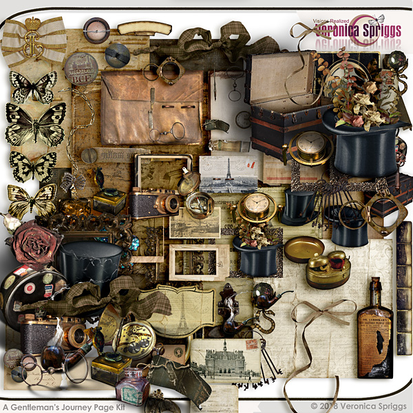 A Gentleman's Journey Page Kit by Veronica Spriggs