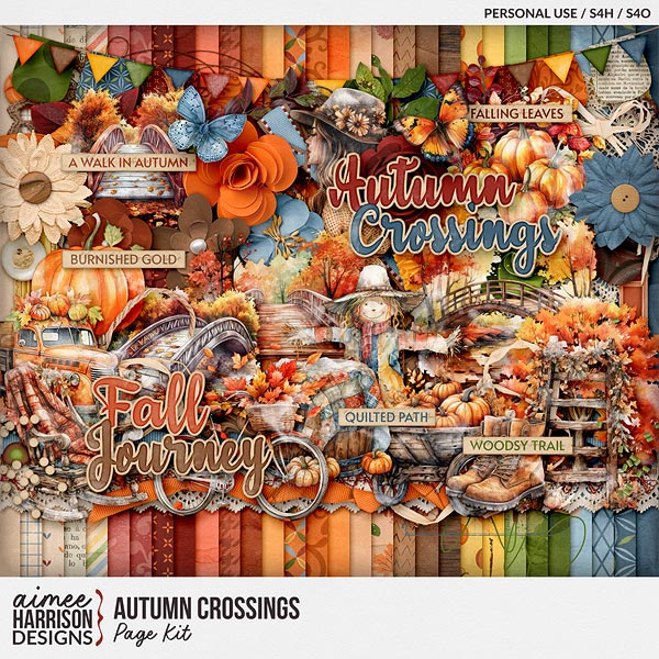 Autumn Crossings Page Kit by Aimee Harrison