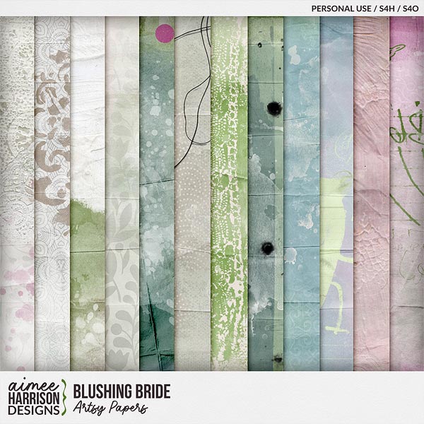 Blushing Bride Artsy Papers by Aimee Harrison