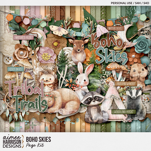 Boho Skies Page Kit by Aimee Harrison