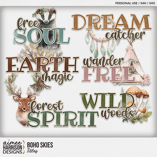 Boho Skies Titles by Aimee Harrison