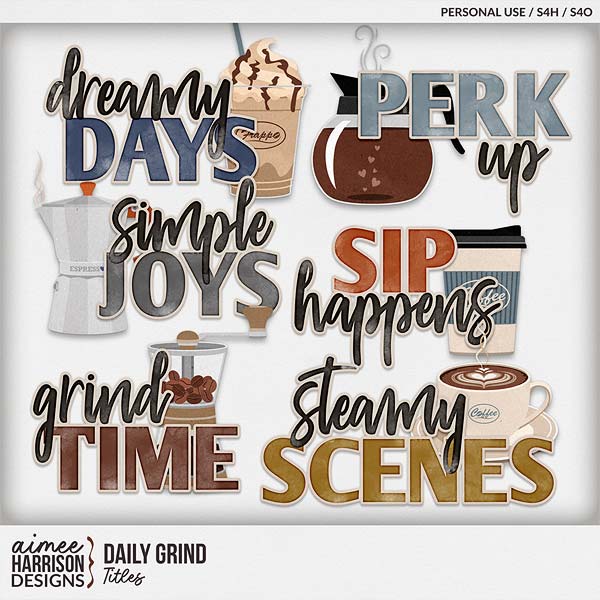 Daily Grind Titles by Aimee Harrison
