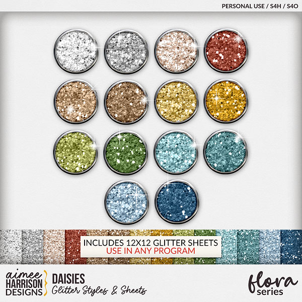 Daisies Glitters by Aimee Harrison