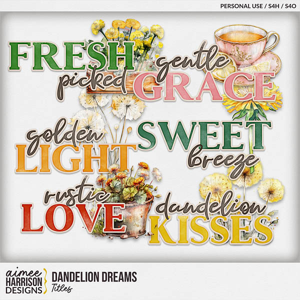Dandelion Dreams Titles by Aimee Harrison