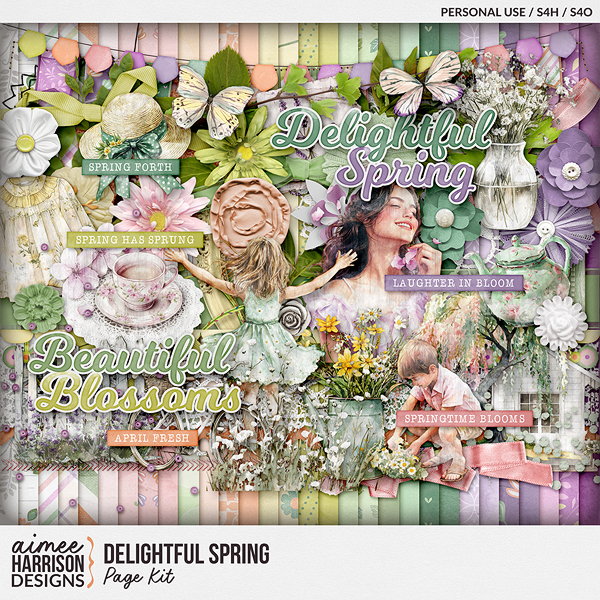 Delightful Spring Page Kit by Aimee Harrison
