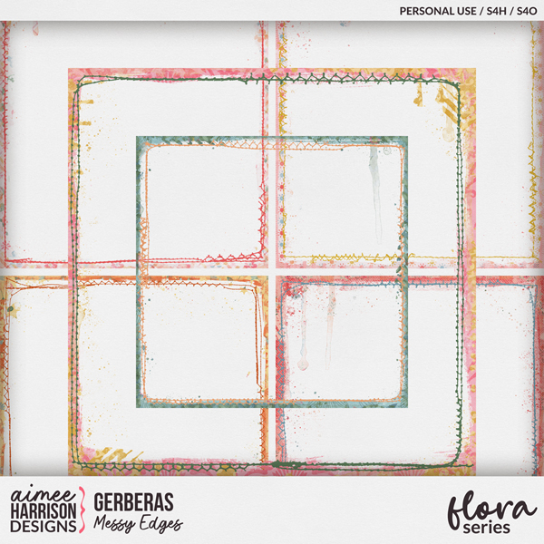 Gerberas Messy Edges by Aimee Harrison