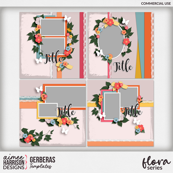 Gerberas Templates by Aimee Harrison